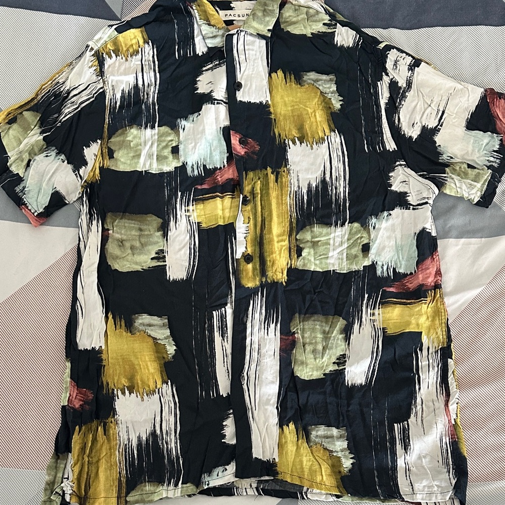 PacSun Multicolor Abstract Men's Shirt